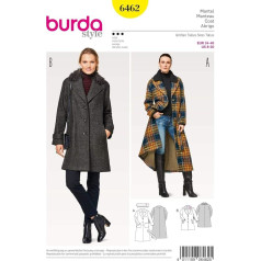 Burda Pattern 6462 Coat, White, Paper, 19 x 14 x 0,5 cm