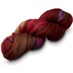 Manos Del Uruguay Silk Blend Fino 7056 Autumn, 100 g, vilna ar zīdu adīšanai un tamborēšanai, Merino zīda maisījums, krāsots ar rokām, ar krāsu gradientu