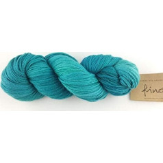 Manos Del Uruguay Silk Blend Fino 405 Peacock Plume, 100 g, vilna ar zīdu adīšanai un tamborēšanai, Merino zīda maisījums, krāsots ar rokām, ar krāsu gradientu