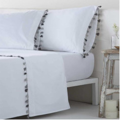 COTTON ARTean Ega White Bed 90 x 190/200 100 % kokvilnas Percale 200 pavedienu skaita sega + plakana palagi + 1 spilvendrāna + pieguļoša palagiņa