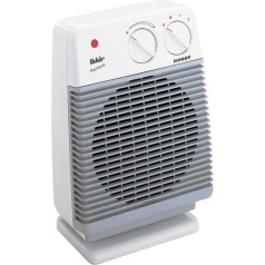 Fakir HL 600 Hobby / ventilatora sildītājs, vannas istabas sildītājs, galda ventilators, ar 2 siltuma iestatījumiem, ar termostata vārstu, īpaši kluss - 2000 W, Hobby, gaiši pelēks