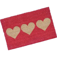 FeinKnick Loving Doormat as Stylish Welcome - kokosriekstu paklājs ar sirsniņām 40 x 60 cm - āra durvju paklājs Kokosrieksts kā paklājs ārdurvīm lietošanai ārpus telpām