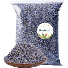 CoolCrafts Lavandas ziedi 900 g Lavandas žāvētas lavandas lavandas spilveniem, ziepēm, aromātiskajiem maisiņiem, potpourri smaržai