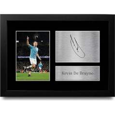 HWC Trading Kevin De Bruyne A4 Framed parakstīts drukāts Autographs Picture Print Photo Display Gift Manchester City futbola faniem