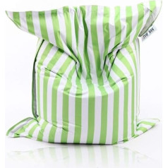Beauty.scouts Kinzler Bean Bag Stripes Suitable for Indoor and Outdoor Use 140 x 180 cm Seat Cushion Colourful Simple Colour Green