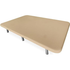 Duérmete Online - Padded 3D padded base. Noise inhibiting with 5 reinforcement bars. 6 metal legs with 27 cm. 90 x 190 cm