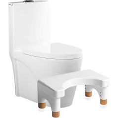 Gxwcyi Деревянный туалетный табурет Регулируемый по высоте туалетный табурет с нескользящими ножками, ножки табурета сделаны из бука, высока