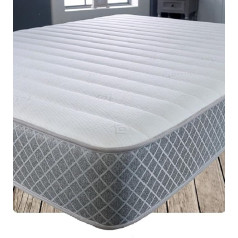 Starlight Beds Nebraska maza izmēra dubultais matracis ar atmiņas putām, hibrīda matracis ar spalvu un putu slāni, Soft Touch, 19 cm dziļš, ar pelēku apdari (maza izmēra dubultais matracis)