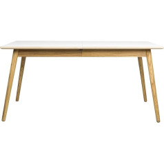 Tenzo 1681-901 Dot Выдвижной дизайнерский обеденный стол, 75 x 160/205 x 90 см, (HxWxD) белый/дуб