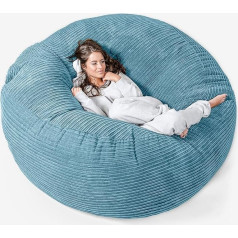 Lounge Pug - MEGA MAMMOTH Beanbag TEAL Cord - MASSIVE XXL izmērs - ideāli piemērots guļamistabām, mājām un spēlēm