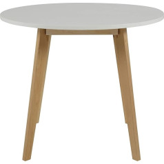 Ac Design Furniture Medina Dining Table W 90 x D 90 x H 75.5 cm MDF White