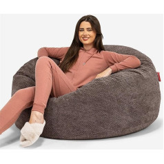 Lounge Pug , Mamuta dīvāns Bean Bag XXL Milzu krēsls Pom-Pom Chocolate