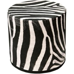 Homestylist Sėdynė Pouf Zebra taburetė su audinio dangteliu 40 x 40 L skalbiamas sėdynės kubas rankų darbo