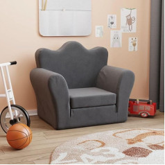 LAPOOH Schlafsofa für Kinder Anthrazit Weich Plüsch, Loungesofa, Sofas & Couches, Relaxsofa, Couch für Wohnzimmer, Couch Mit Schlaffunktion - 357054