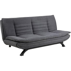 Ac Design Furniture Jasper dīvāns gulta W: 196 x H: 91 x D: 96 cm, tumši pelēka/melna, audums/metāls