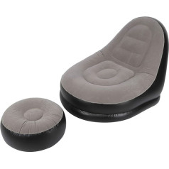 Fockety Надувной шезлонг воздушное кресло диван, портативный легкий флокирование надувной складной лаунж воздуха ленивый диван набор для гос
