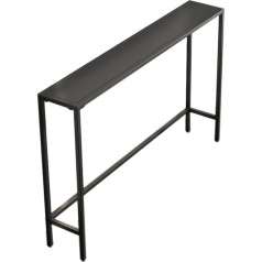 Athuah Melns/balts konsoles galds Slim metāla dīvāns galds ēdamgalds Pub High Tables Space Saving Long Table for Living Room Hallway Entrance (izmērs: 80 x 20 x 75 cm, krāsa: melna)