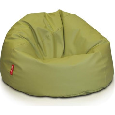 Ecopuf Sakwa M Bean Bag mākslīgās ādas polsterēts pupiņu maiss ar dubulto rāvējslēdzēju - 90 x 50 cm