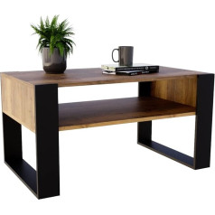 Akke Checked Coffee Table for Living Room Side Table Living Room Table Modern Sofa Table Coffee Table Decorative Furniture for Living Room Living Room Tables Coffee Tables Oak Retro with Black Legs 92