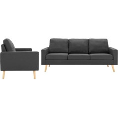 Whopbxgad Lauko terasos komplektas,Lauko baldų komplektas,Karalienės miegamoji sofa,2-TLG. Sofagarnitur Stoff Dunkelgraucouch,honbay sekcinė sofa,gnixuu sekcinė sofa,Love sac sofa,