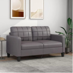 Zeyuan 2 Seater Sofa Grey 140 cm Faux Leather Sofa Living Room Youth Sofa Relax Sofa Sofas & Couches Sofa for Bedroom Youth Children's Room