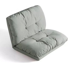 Sohodoo Bodenstuhl, Schlafsofa, umklappbarer Klappstuhl, Boden-Loungesessel, Lazy-Sofabett, Verstellbarer Liegestuhl mit 6 Positionen for das Wohnzimmer (Color : Green, Size : L)