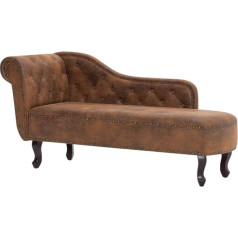 Koieceta Chaise Longue Chaise Lounge Sofa Bed Recliner Sofa Bed Recliner Sofa Bed Recliner Sofa Bed (Antique Brown)