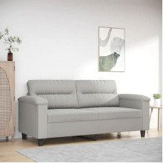 LAPOOH 2-Sitzer-Sofa Hellgrau 140 cm Mikrofasergewebe, Loungesofa, Sofas & Couches, Relaxsofa, Couch für Wohnzimmer, Couch Mit Schlaffunktion - 359562