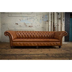 Jvmoebel Chesterfield Brown Couch Sofa Cushion 4 Seater Couchen Seat Set Sofas