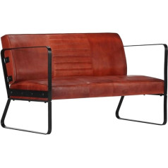 Möbelando Halfing Sofa in Brown Leather Dimensions (W x H x D) 109 x 70 x 59 cm