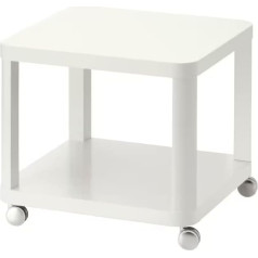 Ikea Tingby 202.959.30 Боковой столик на колесиках, белый, размер 48 x 48 см