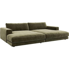 Delife Большой диван Cubico XXL Sofa Velvet Olive 290 x 170 см