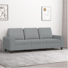 CIADAZ 3 vietų sofa šviesiai pilka, 180 cm, audinys, poilsio sofa, sofos ir kušetės, poilsio sofa, svetainės sofa, sofa su miegojimo funkcija - 359399