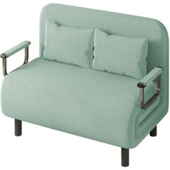 Xyjhqeyj Sofa Beds 2-Seater Folding Sofa Chair Sofa Bed Double Pull Sofa Bed Fabric Corner Sofa 6-Speed Adjustable Backrest Chair, Green