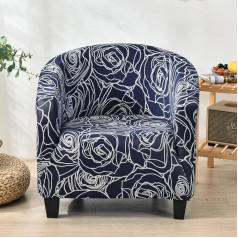 ‎Mingfuxin Mingfuxin krēsla pārvalks, stieptie slipcovers kluba krēslam, poliestera spandekss žakarda apaļais krēsls dīvāns sedz slipcovers ēdamistabai dzīvojamā istaba (#4651NO44)