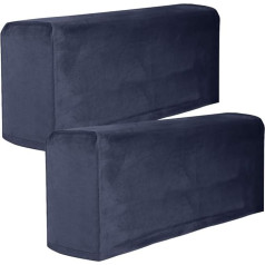 ‎Vosarea VOSAREA Pack of 2 Stretch Fabric Armrest Covers Non-Slip Furniture Protectors Armchair Protectors Slipcovers for Recliner Sofas Chairs Navy Blue