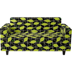 Enen Dīvāna pārvalks Stretch, Lemon Print Dīvāna pārvalks Elastīgs 1/2/3/4 sēdvietu dīvāna pārvalks Pretslīdošs slīdēšanas pārvalks dīvānam, dīvānu pārvalki Dīvāna pārvalki (melns pleds, 4 sēdvietas)