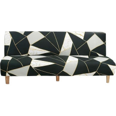 Aqigr Bez roku dīvāna segas pārklāji, Spandekss Stretch Futon Slipcover Protector Neslīdošs elastīgs saliekamais dīvāns Dīvānu dīvāns Sign Fits 2-3 Seater Saliekamais dīvāns gulta bez roku balstiem