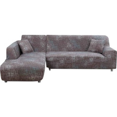 Jian Ya NA L Shape Stretch Sofa Covers, poliestera spandekss audums Slip Cover, 2 gab poliestera auduma stiept Slipcovers + 2 spilvenu pārvalki, modernam griezuma dīvānam