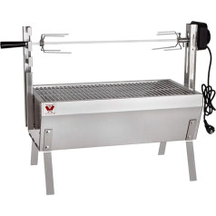 Beeketal 'SGB-8' Table Skewer Roast Grill with Grill Motor for Chicken or Roasted Roasts, Skewer Grill with 3-Way Adjustable Rotisserie for up to 4 kg of Grilled Food, Charcoal Grill Surface: Approx.