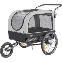 CXWXC Bicycle Trailer for Dogs 2 in 1 Bicycle Trailer & Jogger Dog Trolley with Shock Absorber, Dog Trailer Maximum Load 40 kg/88 lbs