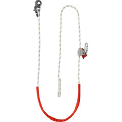 Adjustable Positioning Line, with PROT-3 Rope Shortening, Fall Protection for Connection Between Your Safety Harness and the Stop Point, Retaining Rope for Fall Protection and Fall Protection (20 m)