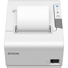 Epson TM-T88V-i (101A0) Thermal Line Intelligent Receipt Printer 300 mm/Sek. Druckgeschwindigkeit 180 dpi 4 KB USB/Ethernet AC adapteris UK Kabel (weiß)