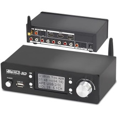 5.1CH audio konvertors Dekodētājs, DAC DTS AC3 FLAC APE 4K 60Hz HDMI 2 in 1 Out Extractor HD Dolby Atmos U-Disk HDMI Bluetooth 5.0 Fibre ARC koaksiālais kabelis Digitālā analogā audio video sistēma