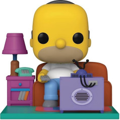 Funko Pop! Deluxe: The Simpsons-Homer Simpson Watching TV - Vinila kolekcionējama figūriņa - Dāvanu ideja - Oficiāla prece - Rotaļlieta bērniem un pieaugušajiem - TV faniem - Kolekcionāru figūriņu modelis