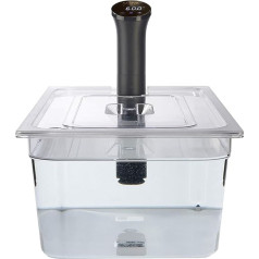 Sous Vide rīku konteiners no polikarbonāta, 20 l, mit Deckel passend für den Sous-Vide-Stick Nano von Anova, durchsichtig, zum Garen, frei von BPA SVT-PS20GN-ANOVANANO