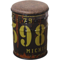 LIANGLIANG Mainīt kurpju soliņš Bārs Restorāns Retro Oil Barrel Round Stool Storage Liela ietilpība Daudzfunkcionāla 5 krāsas (krāsa: D, izmērs: 35 x 47 cm)