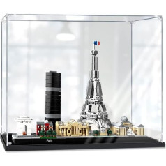 APRILA Акриловая витрина для Lego 21044 Architecture Paris, пыленепроницаемая витрина, прозрачный ящик для хранения коллекционных моделей 3 x 20 x 24 см (тольк