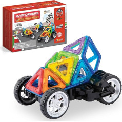 Magformers Amazing Transform Wheel Magnetinis statybinių kaladėlių žaislas. Daro automobilius ir dviračius. Su specialia reguliuojama kelių ratų detale, 26,2 x 18,2 x 8 cm.