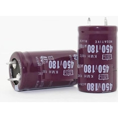 Kondensator-Kit 2 Stück Kondensator harte Füße Serie Aluminium-Elektrolytkondensator v180uf 180 uf450v Spezifikation: 25 * 40 Kondensatoren Diodenschalter